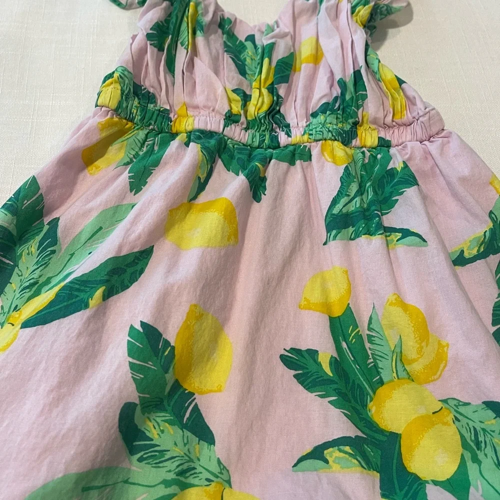 Crewcuts by J Crew Pink and Green Ruffled Tiered Sundress